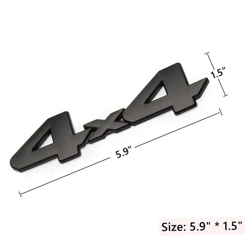 1x Matte Black 4x4 Emblem