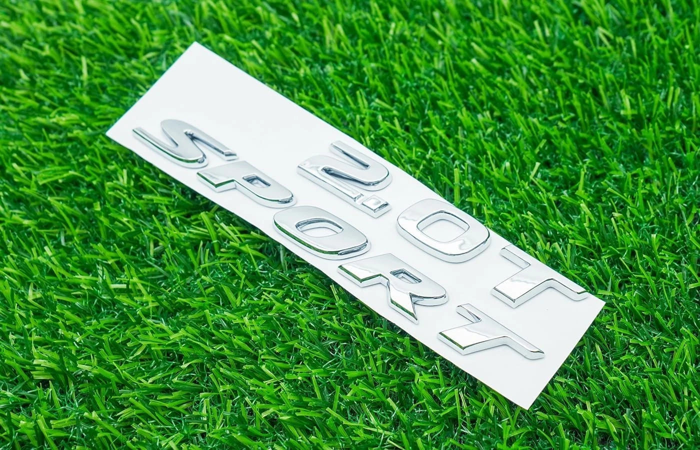 2Pc 2.0T Sport Emblems 3D Badge Nameplate Luggage for 2018-2021 (Silver)