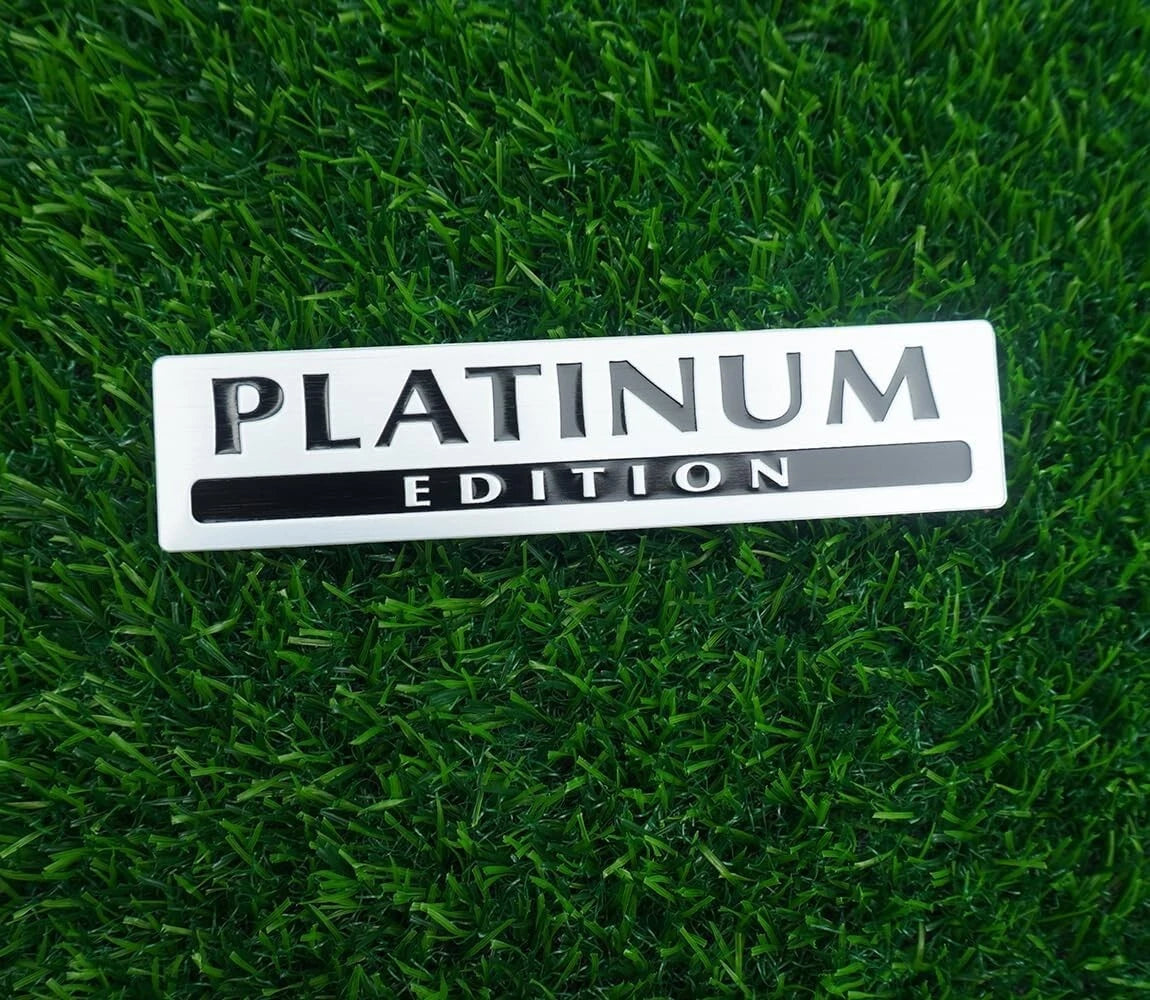 1Pc Aluminum Platinum Edition Emblem 3D Grill Trunk Fender Badge Nameplate