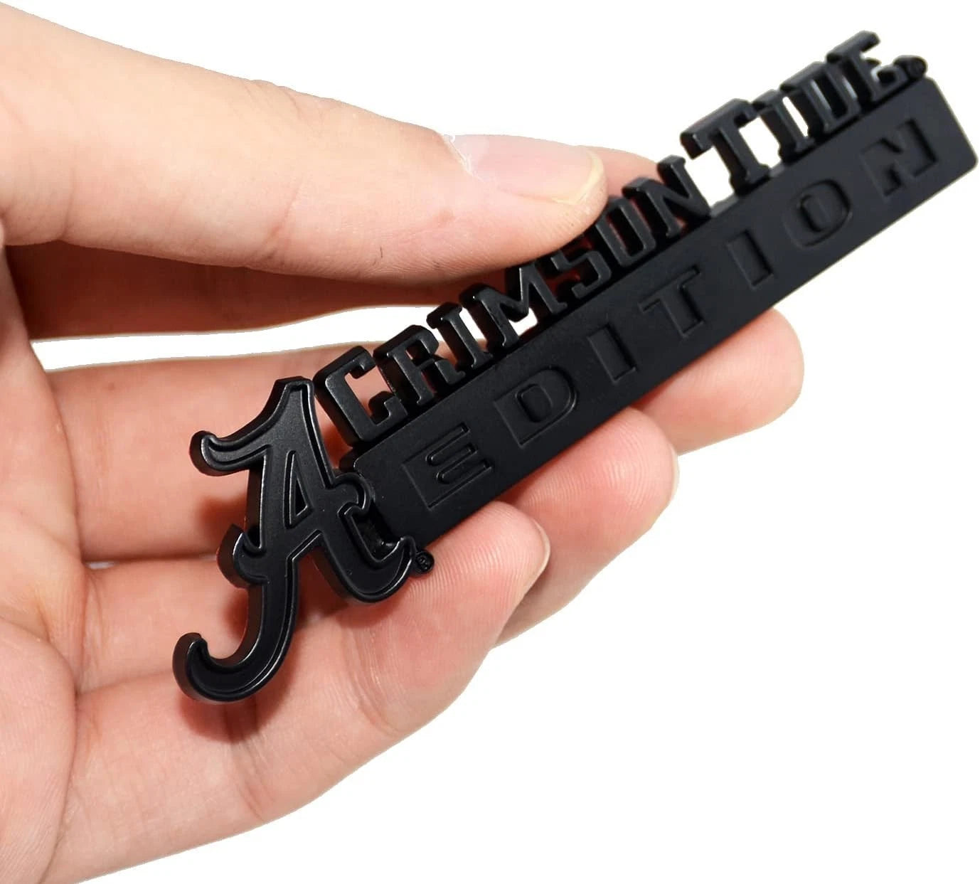 2Pc Collegiate Crimson Tide Edition Emblem 3D Badge Sticker (Matte Black)