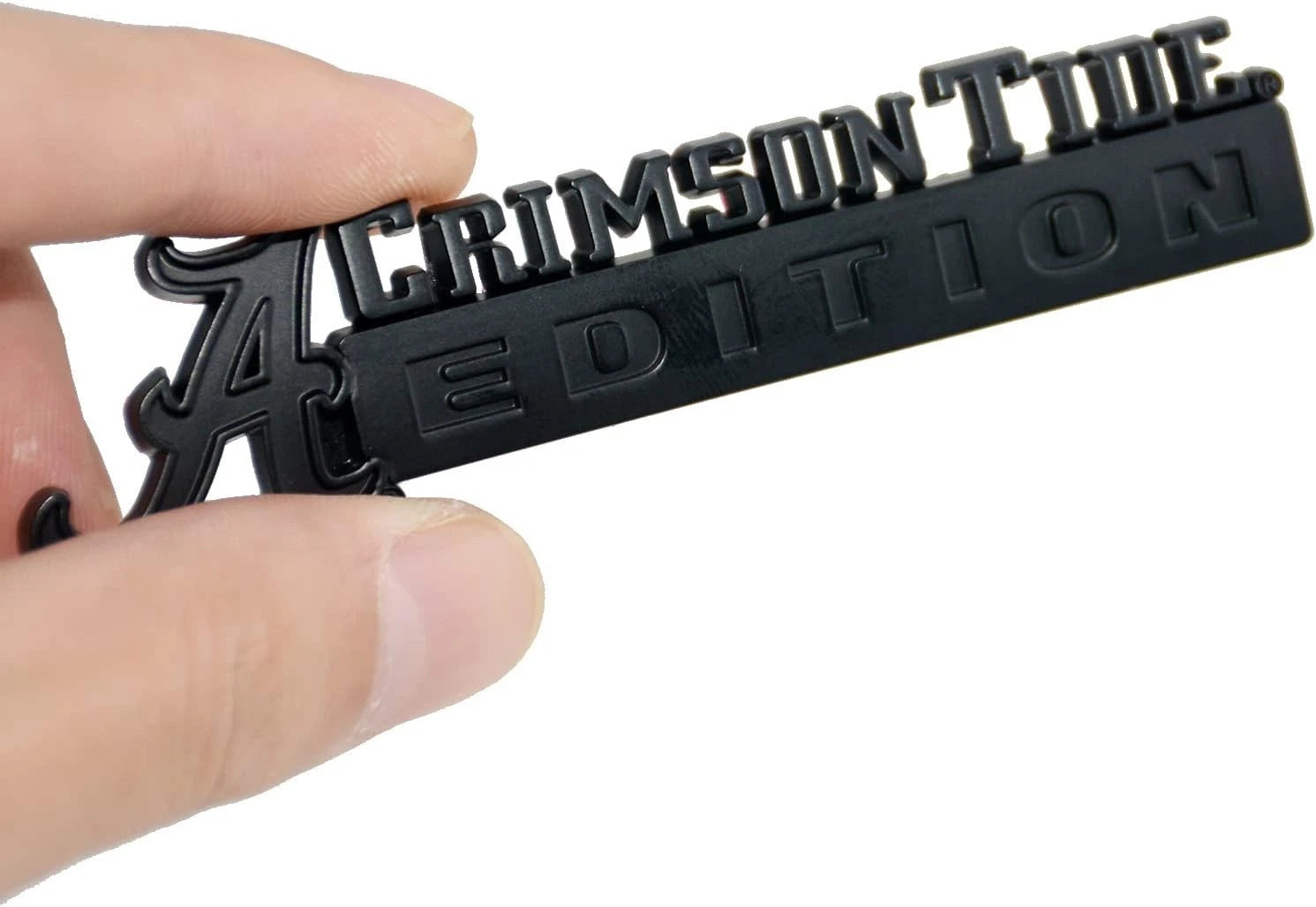 2Pc Collegiate Crimson Tide Edition Emblem 3D Badge Sticker (Matte Black)