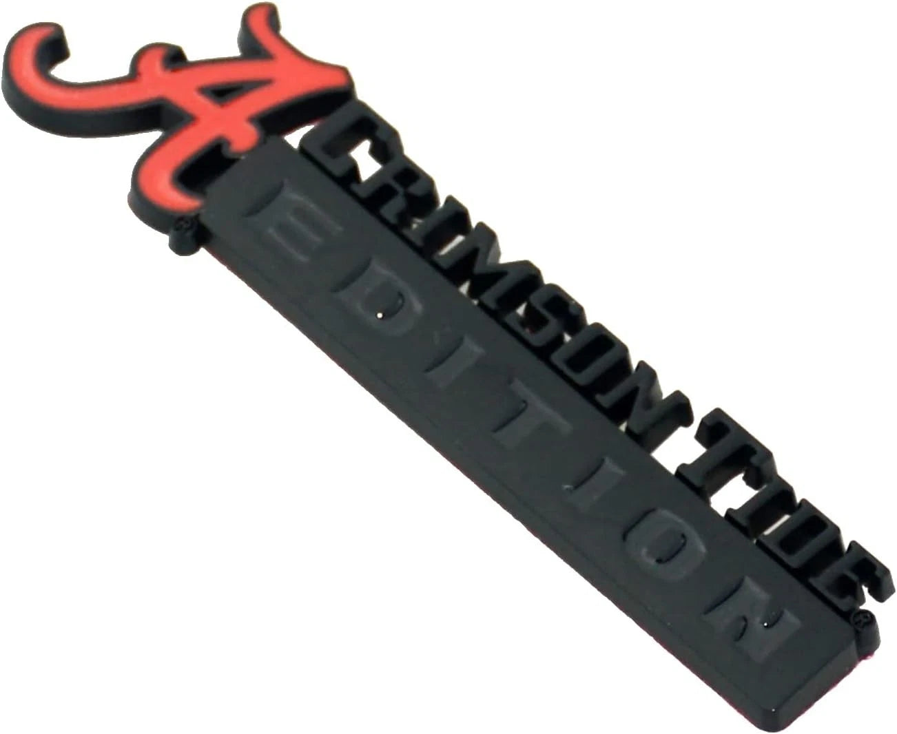 2Pc Collegiate Crimson Tide Edition Emblem 3D Badge Sticker Decal (Black Red)