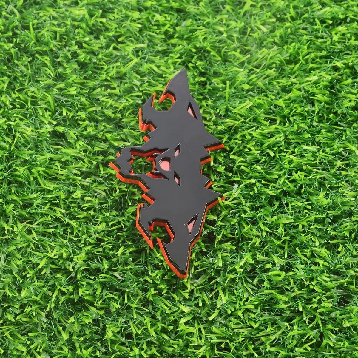 1x Wolf Emblems 3D Tailgate Side Badges Fit for Car Truck Motorc (Redline)