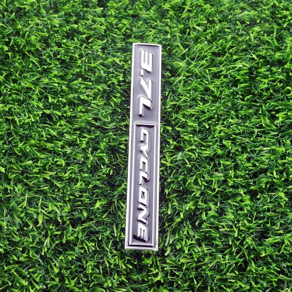 2Pack 3.7L Cyclone Emblems 3D Badge for 2011-2020 Nameplate Letter Sticker Black