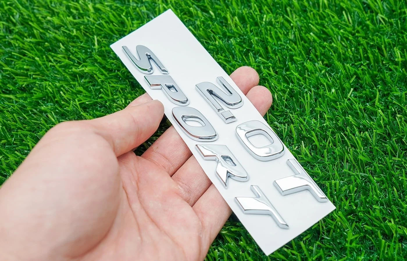2Pc 2.0T Sport Emblems 3D Badge Nameplate Luggage for 2018-2021 (Silver)