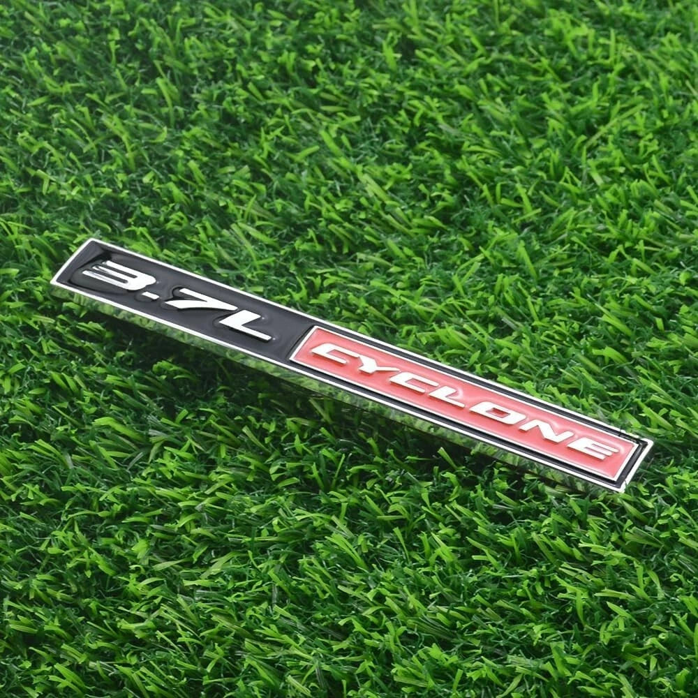 2Pack 3.7L Cyclone Emblems 3D Badge for 2011-2020 Nameplate Letter Sticker Red