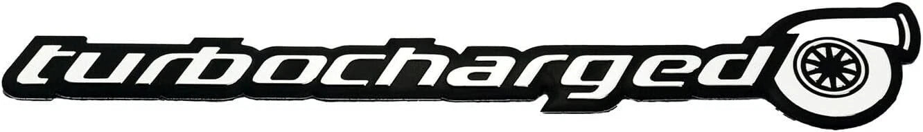 2Pack Turbocharged Emblem 3D Aluminum Sticker Decal for Universal SUV Truck Car