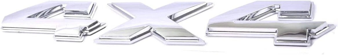 1pcs Chrome 8Inch 4X4 Emblem Badge 3D Emblem Decal Nameplate Flat Letter