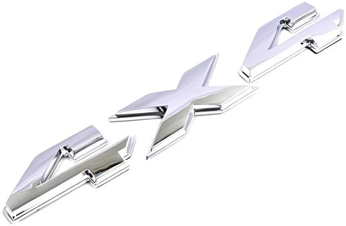 1pcs Chrome 8Inch 4X4 Emblem Badge 3D Emblem Decal Nameplate Flat Letter