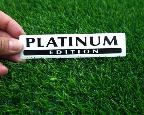 1Pc Aluminum Platinum Edition Emblem 3D Grill Trunk Fender Badge Nameplate