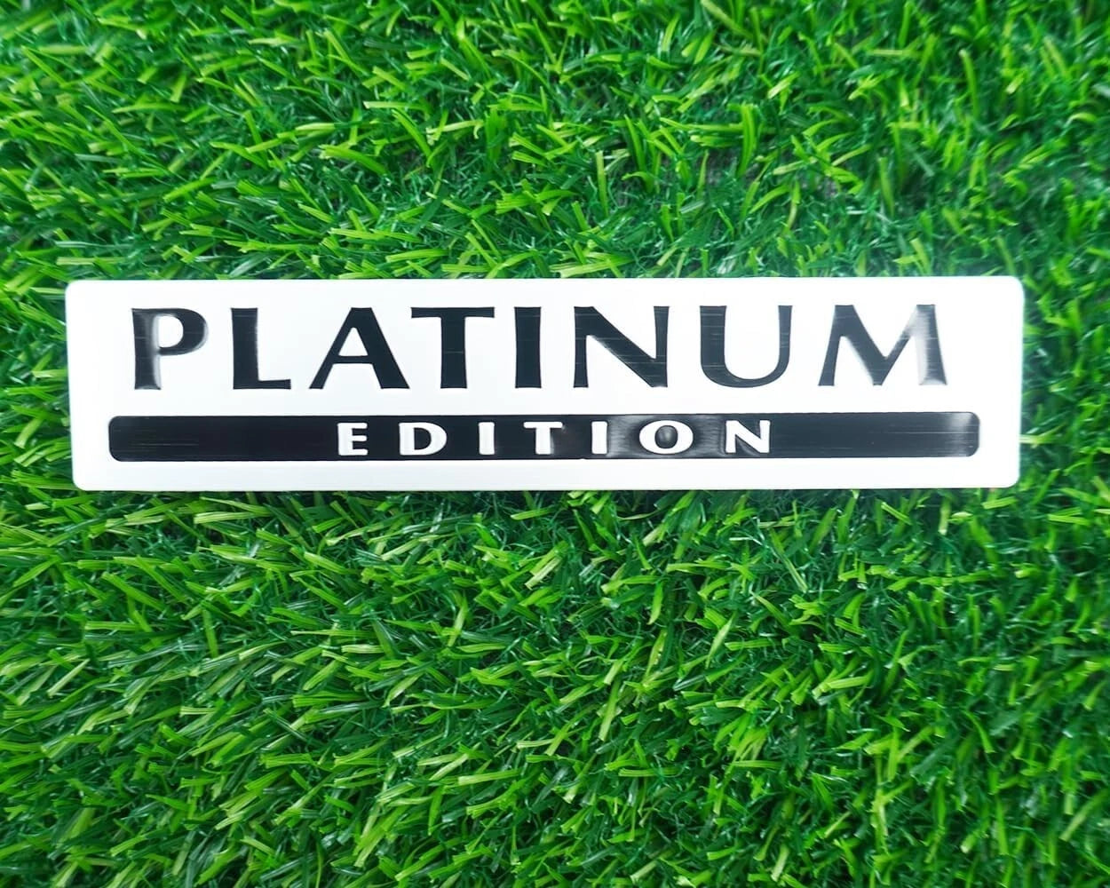 1Pc Aluminum Platinum Edition Emblem 3D Grill Trunk Fender Badge Nameplate