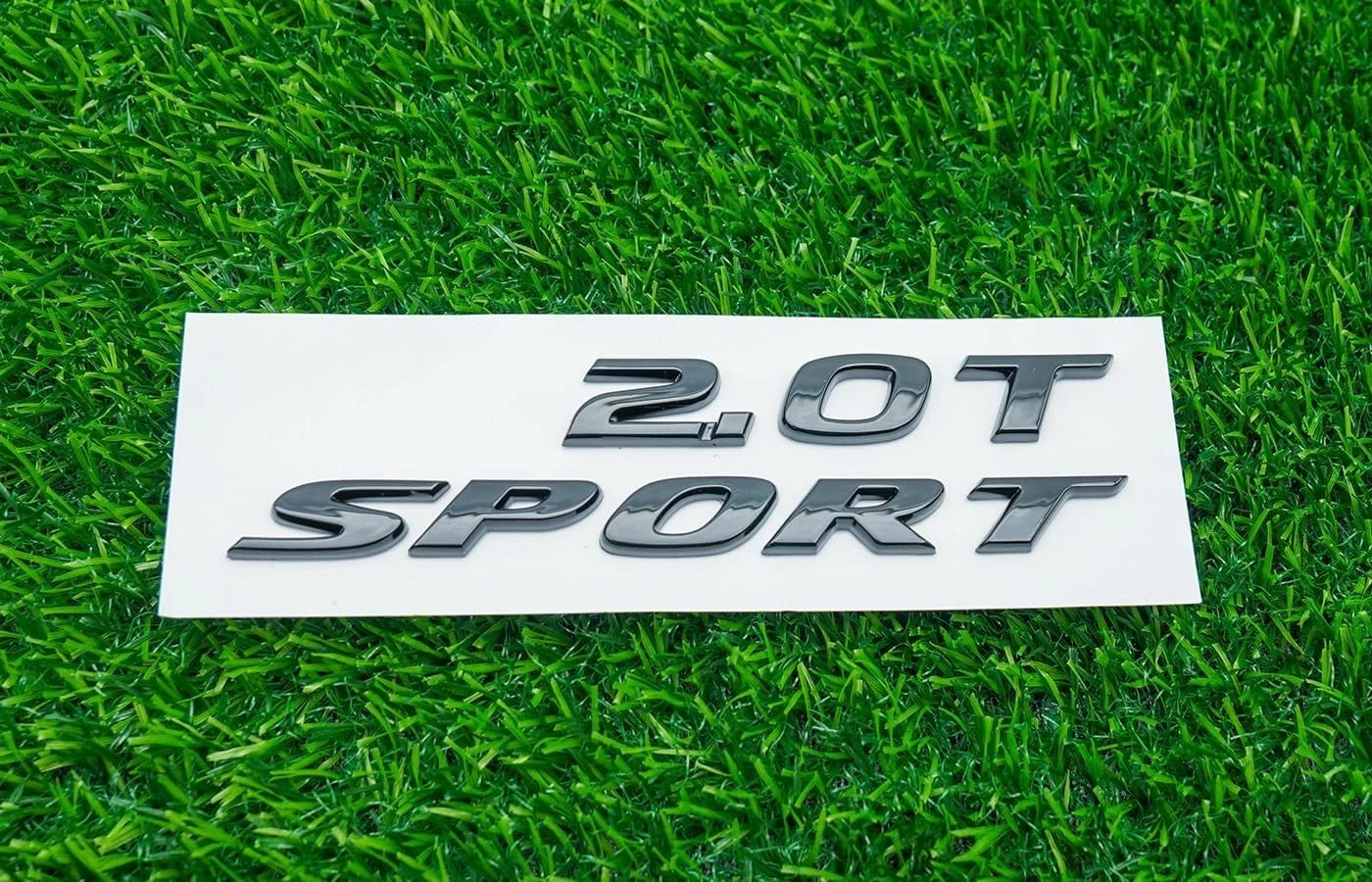 2Pc 2.0T Sport Emblems 3D Badge Nameplate Luggage for 2018-2021 (Gloss Black)