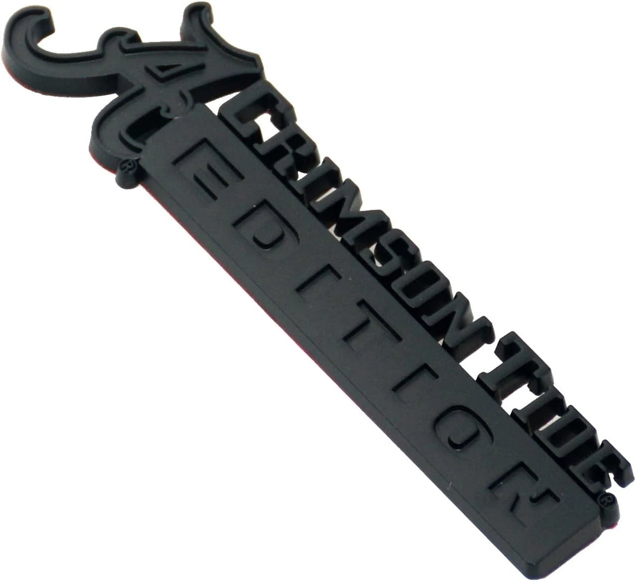 2Pc Collegiate Crimson Tide Edition Emblem 3D Badge Sticker (Matte Black)