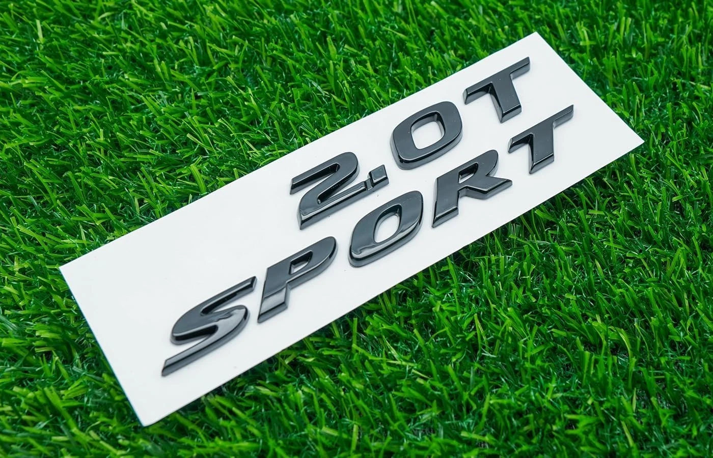 2Pc 2.0T Sport Emblems 3D Badge Nameplate Luggage for 2018-2021 (Gloss Black)